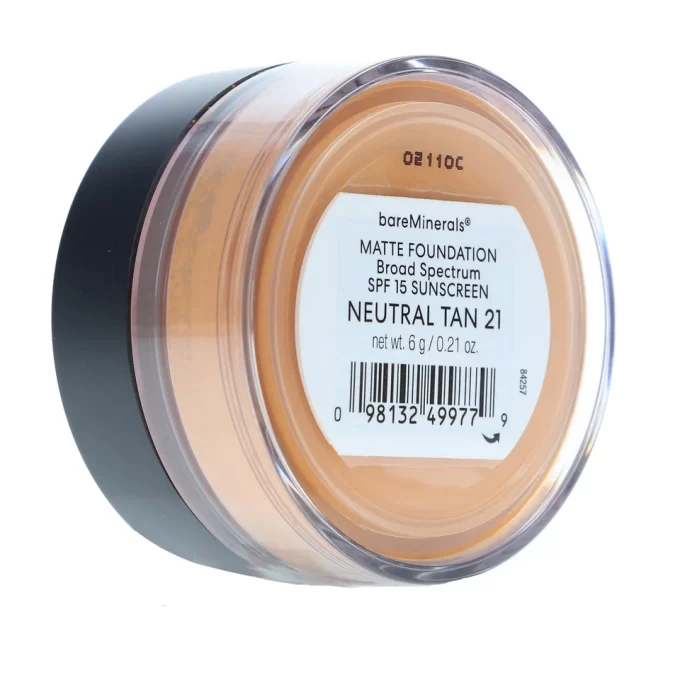 BAREMINERALS MATTLE FOUNDATION BROAD SPECTRUM SPT 15 NEUTAL TAN 21 0.21 OZ~NEW - Image 6